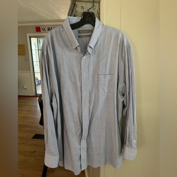 Daniel Cremieux Classic Blue and White Plaid Shirt - Picture 1 of 5